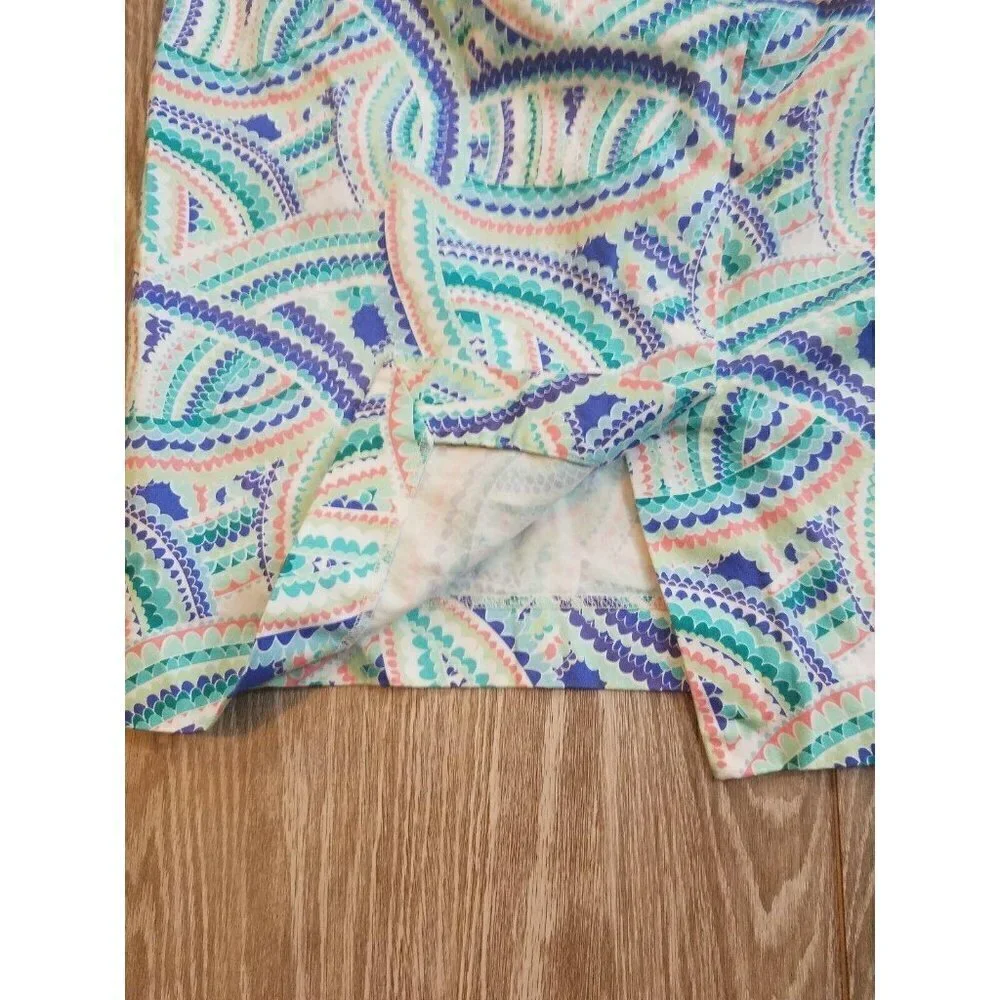 Lane Bryant Women's Teal Skirt Size 20 Summer Vent Stretch Spring Lightweight